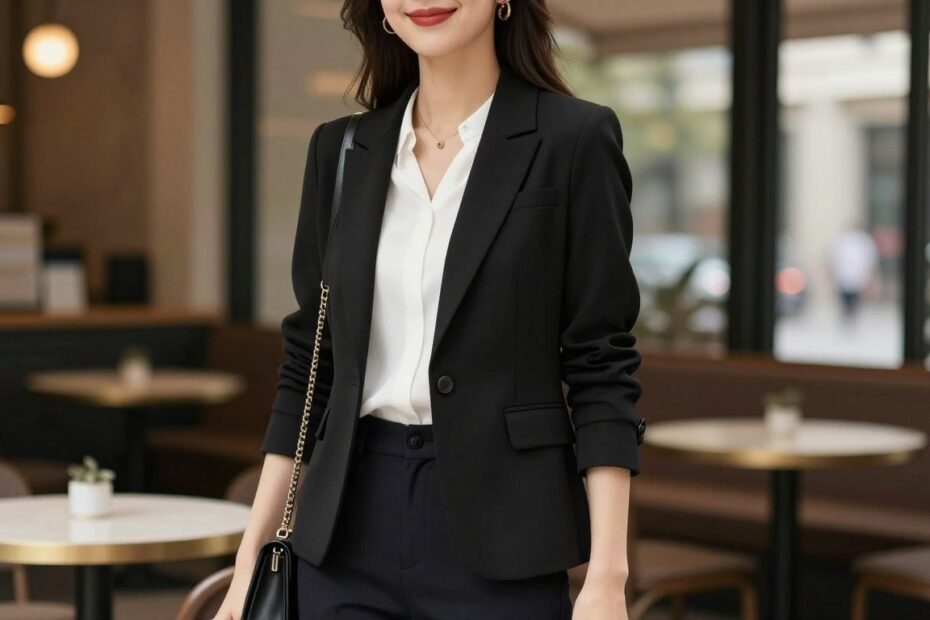 Co do czarnej marynarki damskiej