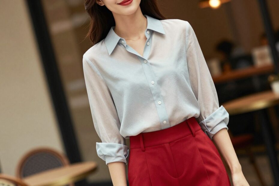 Jaka bluzka do czerwonych spodni