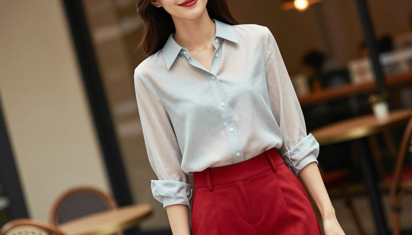 Jaka bluzka do czerwonych spodni