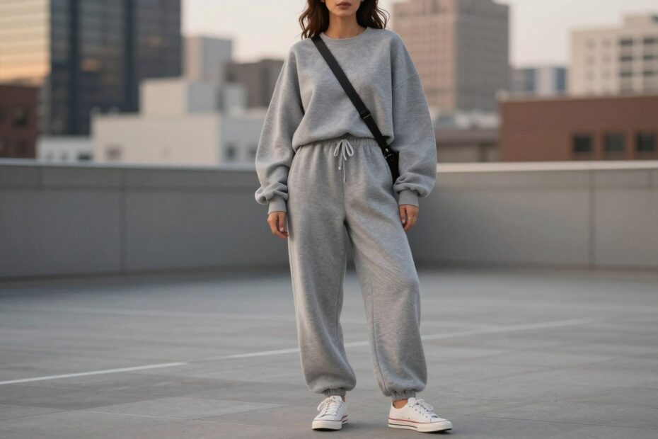 Szare dresy damskie oversize