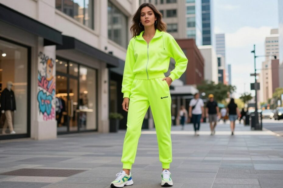 Dres neonowy damski