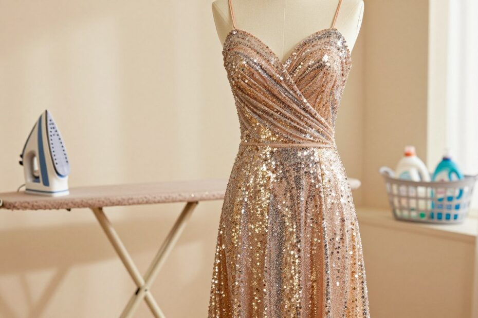 Jak wyprać sukienkę z brokatem