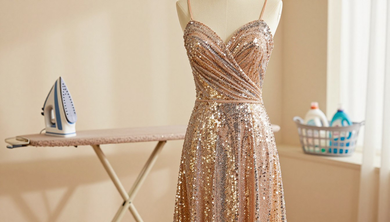 Jak wyprać sukienkę z brokatem