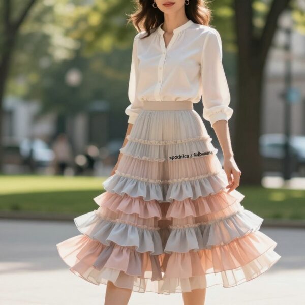 Jaka bluzka do spódnicy z falbanami