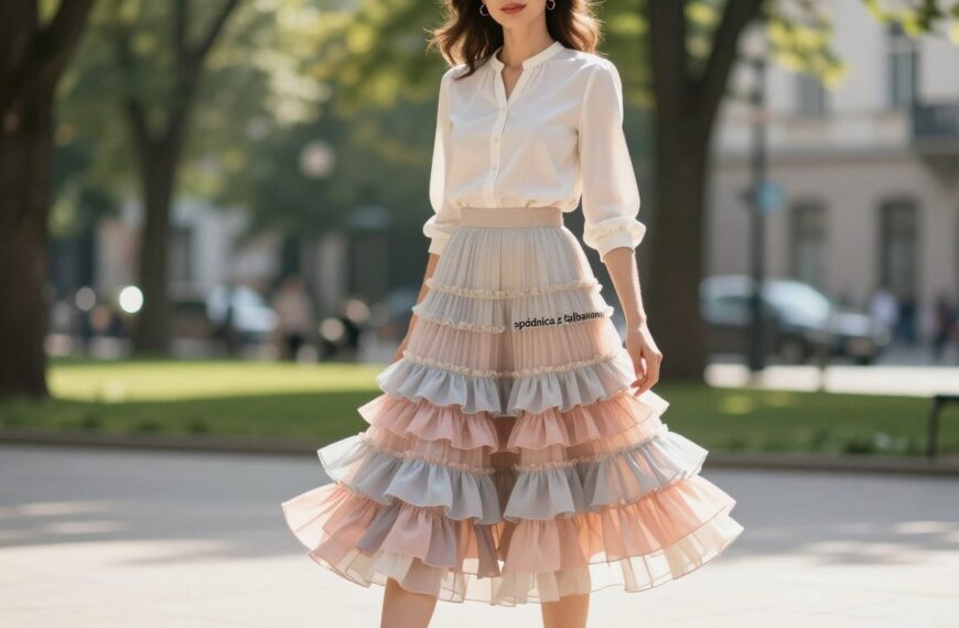Jaka bluzka do spódnicy z falbanami