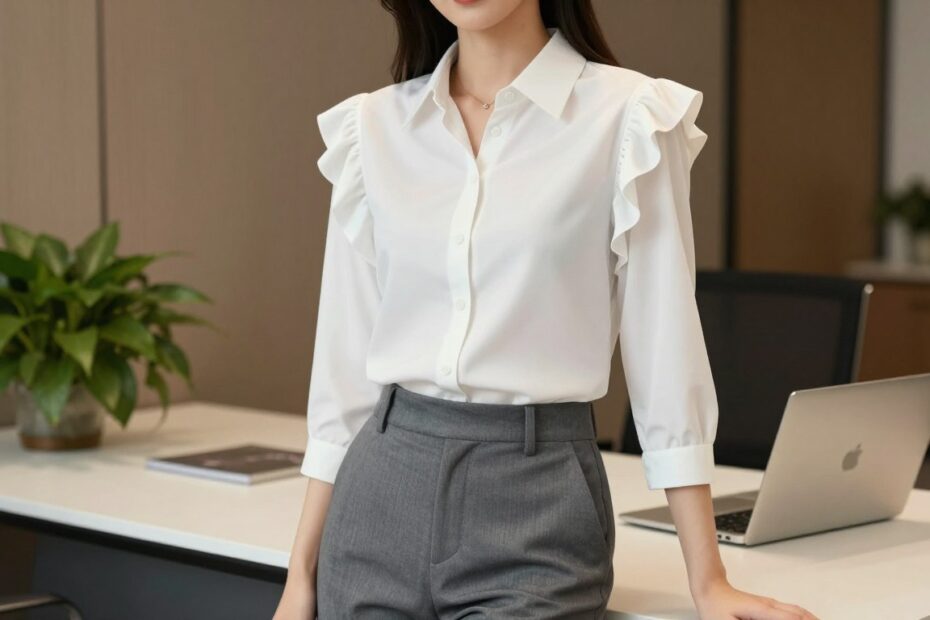 Jaka bluzka do szarych spodni