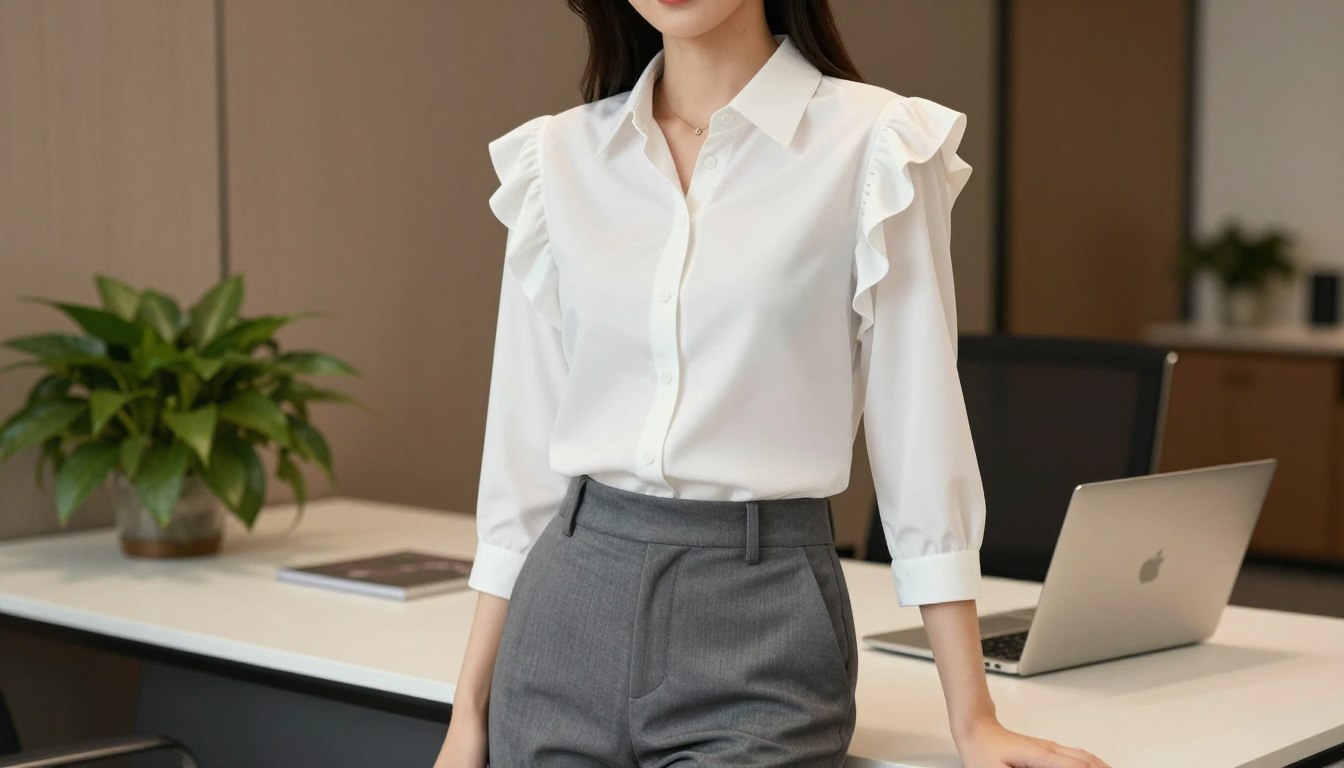 Jaka bluzka do szarych spodni