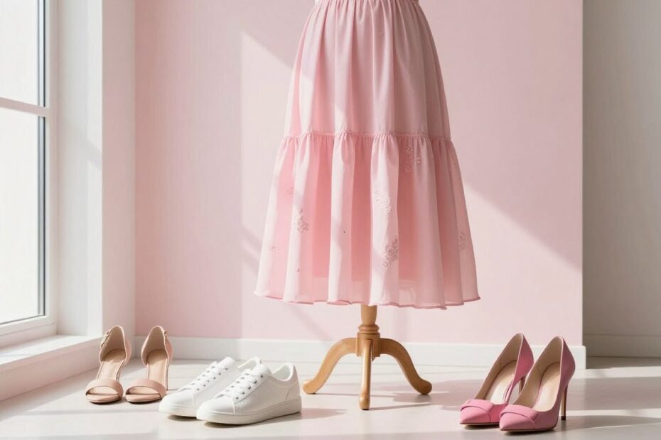 Jakie buty do różowej sukienki
