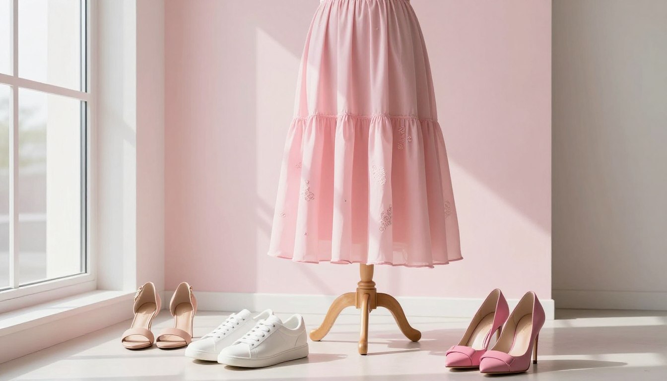 Jakie buty do różowej sukienki