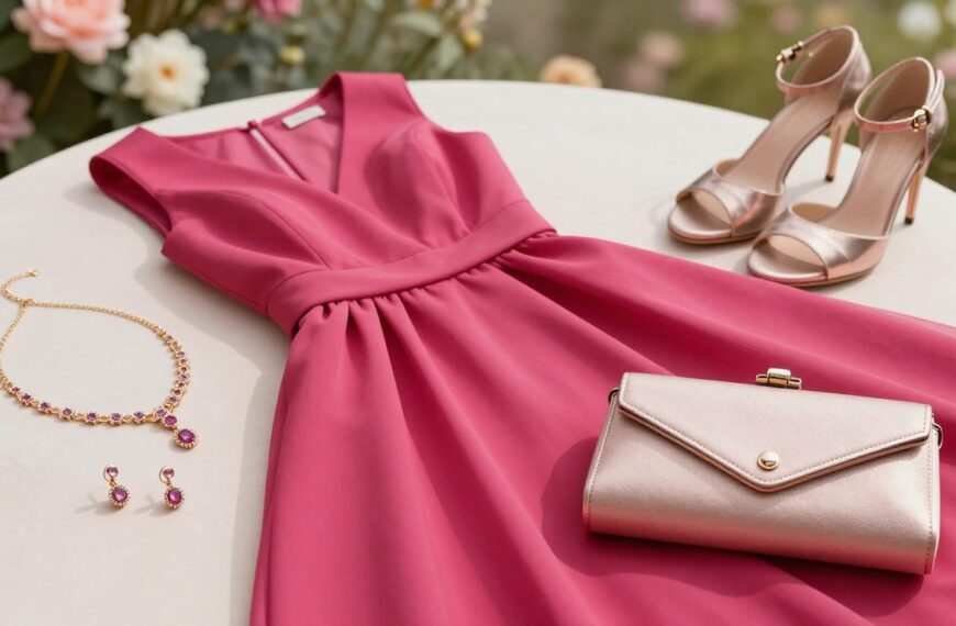 Jakie dodatki do malinowej sukienki na wesele