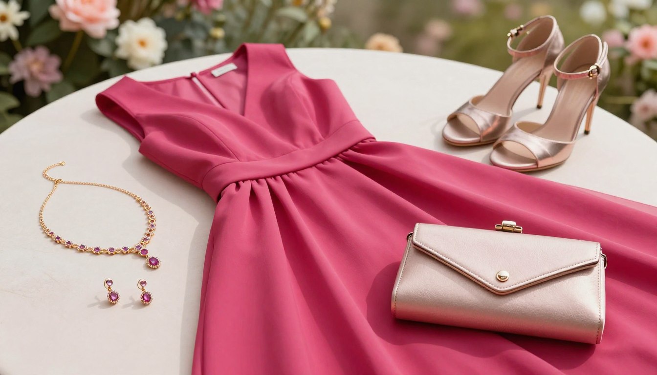 Jakie dodatki do malinowej sukienki na wesele