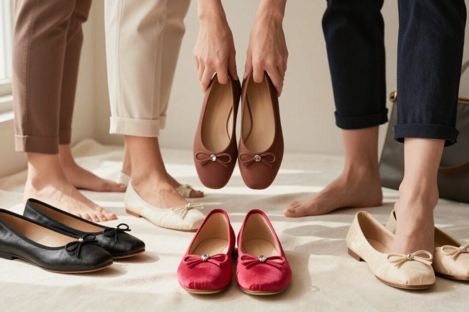 Modne baleriny damskie